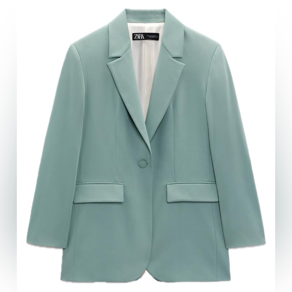 Zara Women's Mint-ish Green Blazer